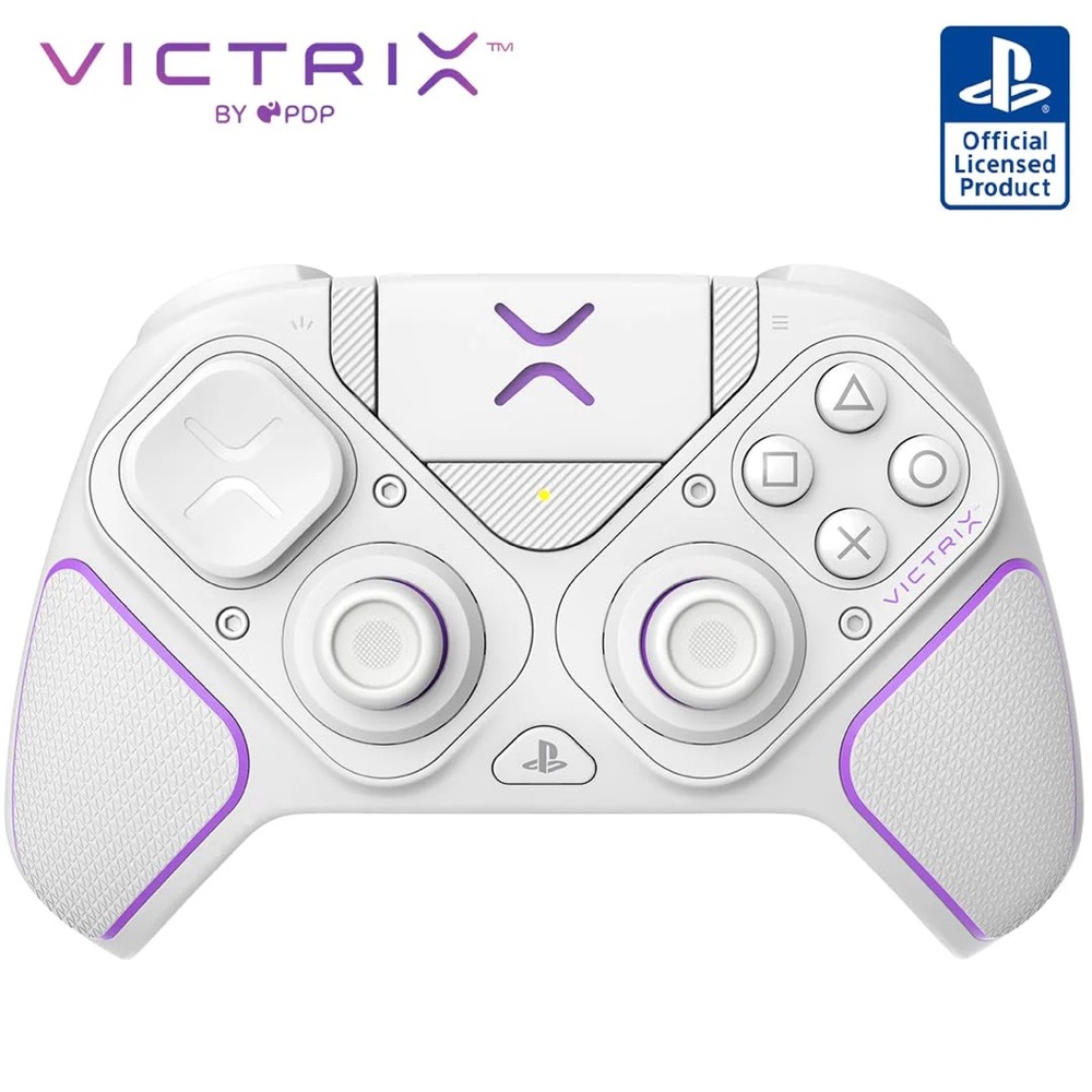 Vietri White and Purple Gaming Controller